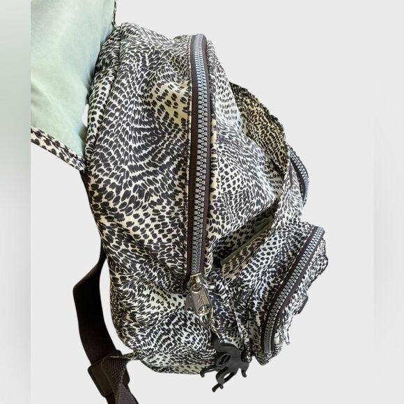 Kipling Backpack Firefly Small Leopard Print Bag - Picture 3 of 14